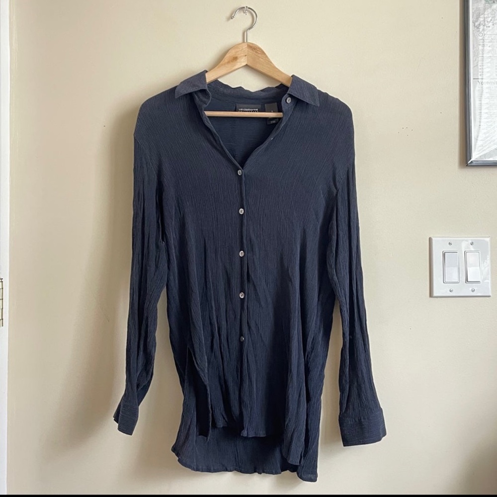 Vintage Liz Claiborne Collection 100% Silk, collared button down